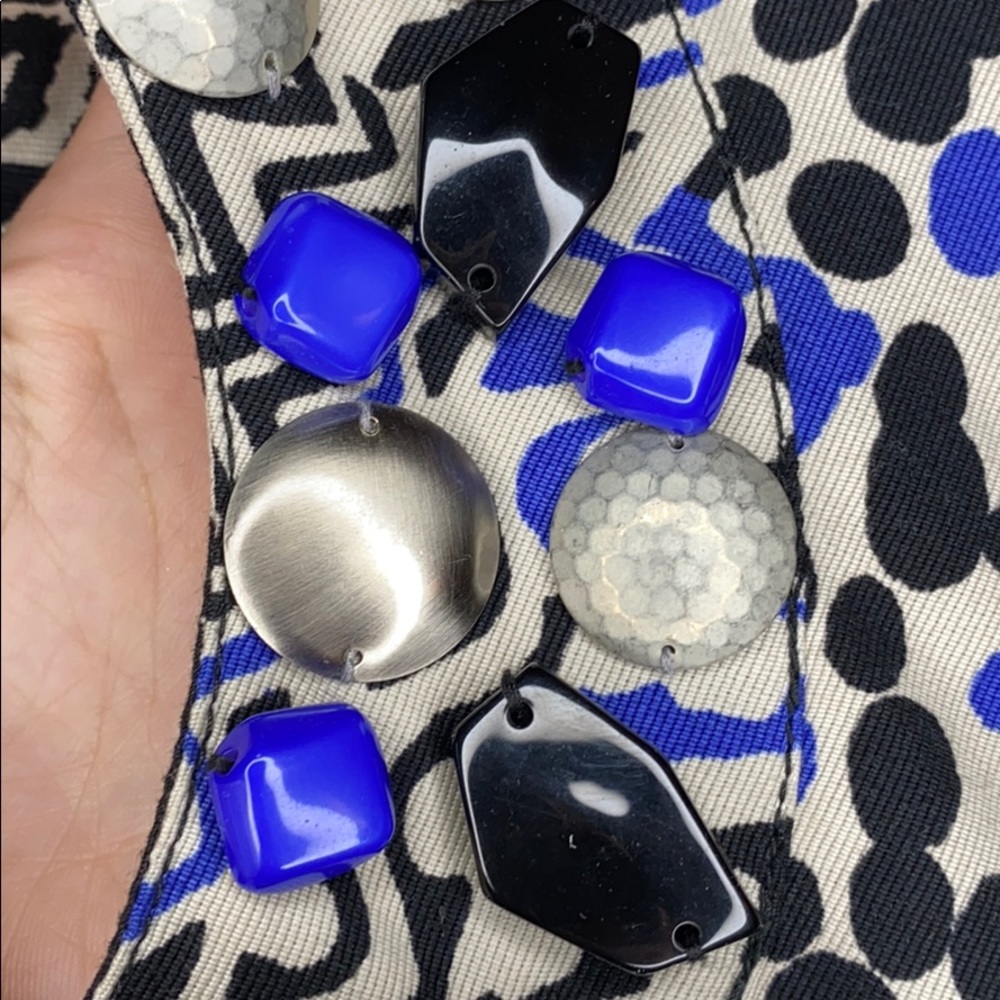 Ruby Rd- Royal And Black Patterned Jacket - image 2